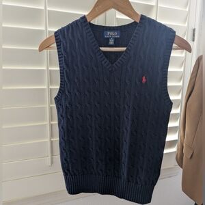 Polo by Ralph Lauren Navy V-Neck Sweater